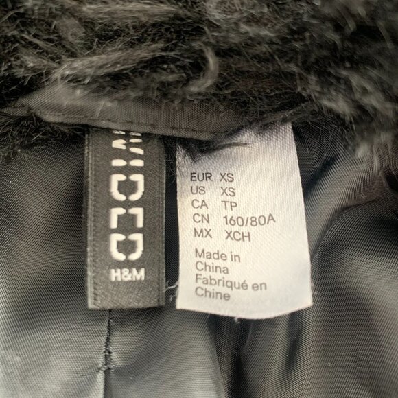 SOLD - Black Faux  Fur Jacket - Picture 3 of 4